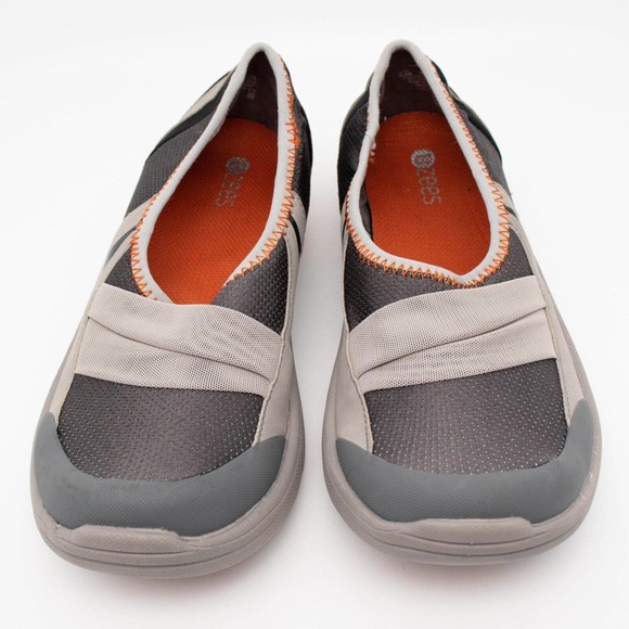 BZees Lullaby Gray Orange Slip On Sneaker Shoes SIZE 6.5 - Picture 2 of 6